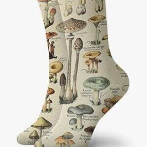 MUSHROOM SOCKS NOVELTY FUN SOCKS THEME